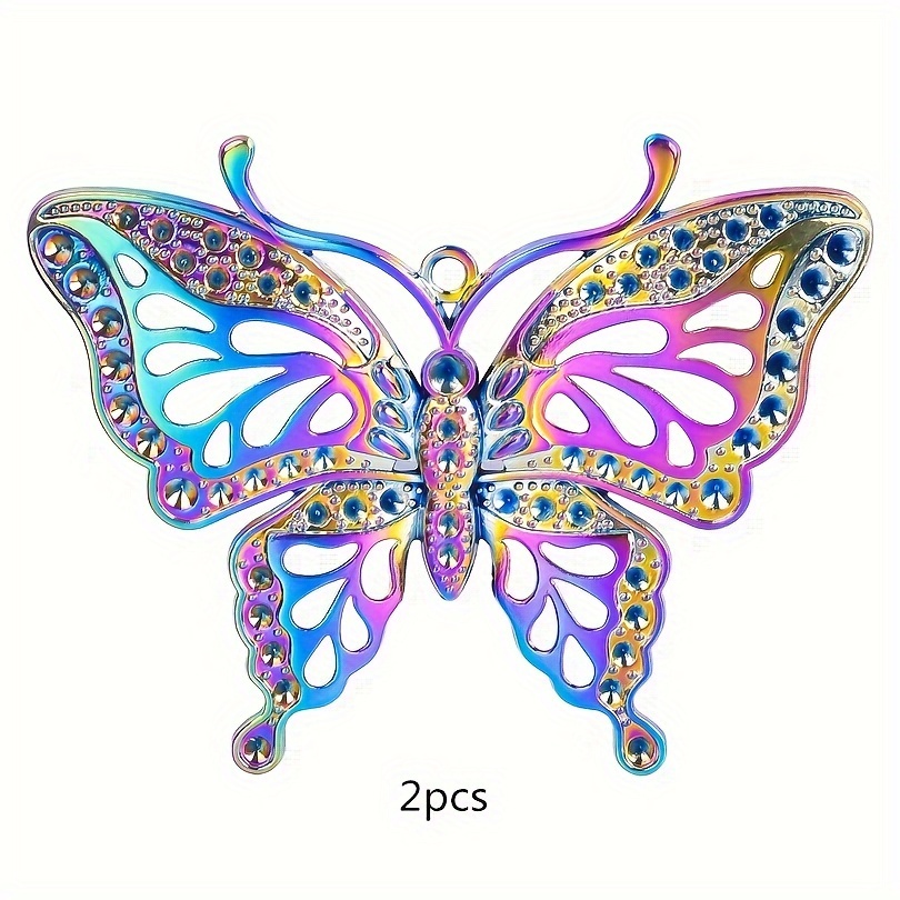 Image of 2pcs Colorful Large Pendant Handmade Necklace Bracelet Earrings Pendant Charm Jewelry Additions 63x80mm