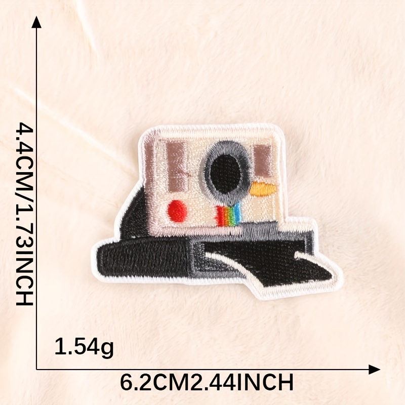 4pcs Cartoon Camera Embroidery Badge Patches Hat Accessories Sticker