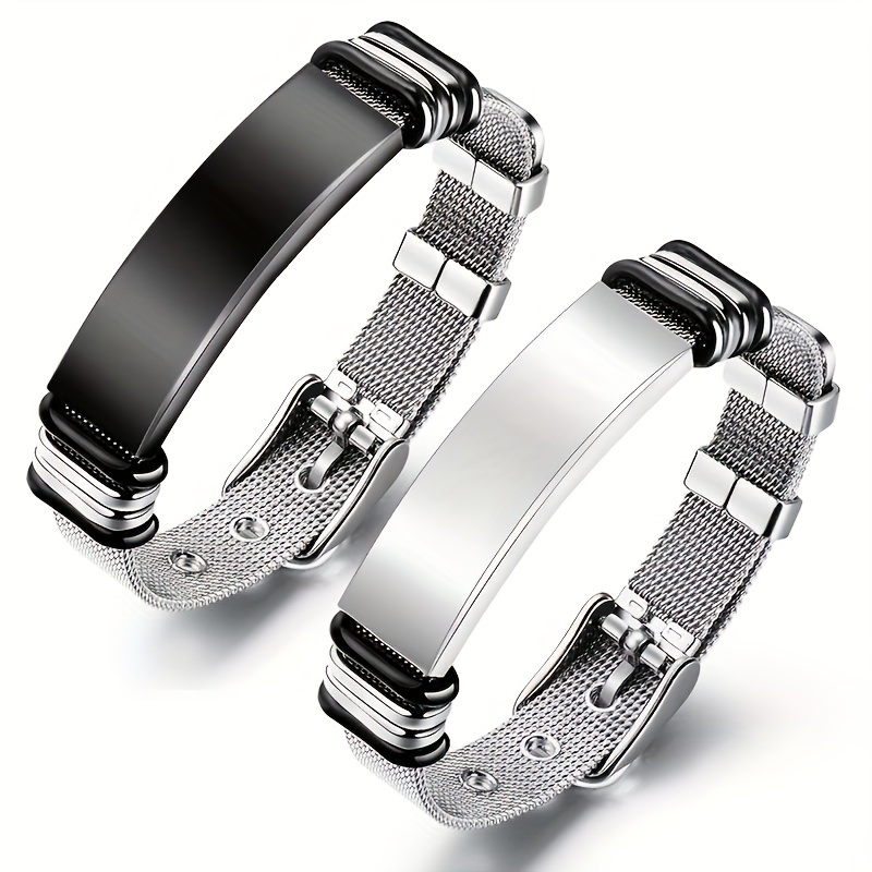 Titanium Steel Bracelet Mesh Belt Glossy Stainless Steel Bracelet Jewelry For Girls Accessories, Ideal Choice For Gifts