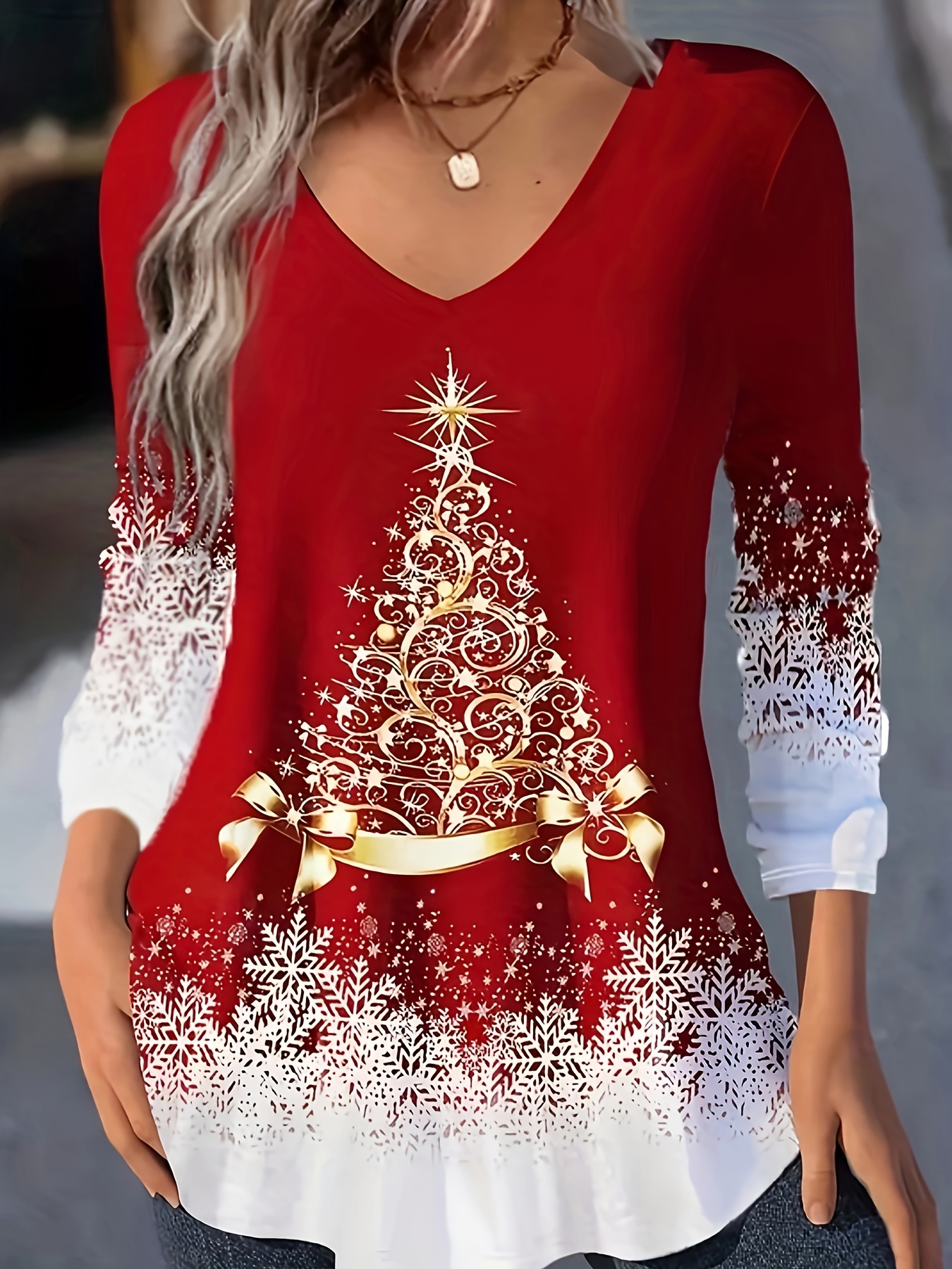  Plus Size Tshirt for Womens Cute Snowman Snowflake Print Loose  Pullover Top Christmas Holiday Blouse 3/4 Sleeve Shirts: Clothing, Shoes &  Jewelry