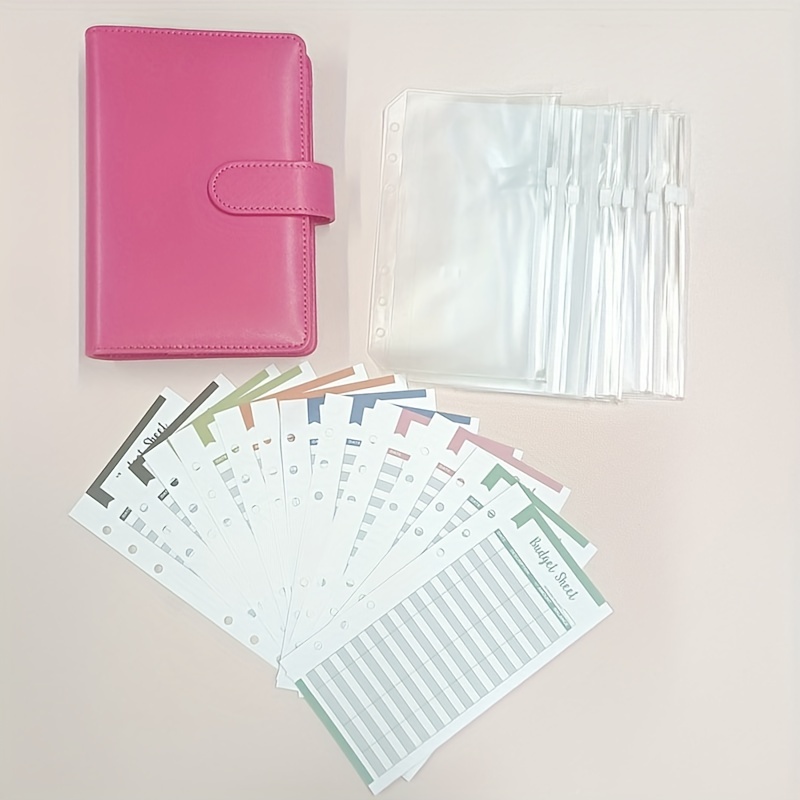  MoKo Budget Binder with Zipper Envelopes,A6 Binder