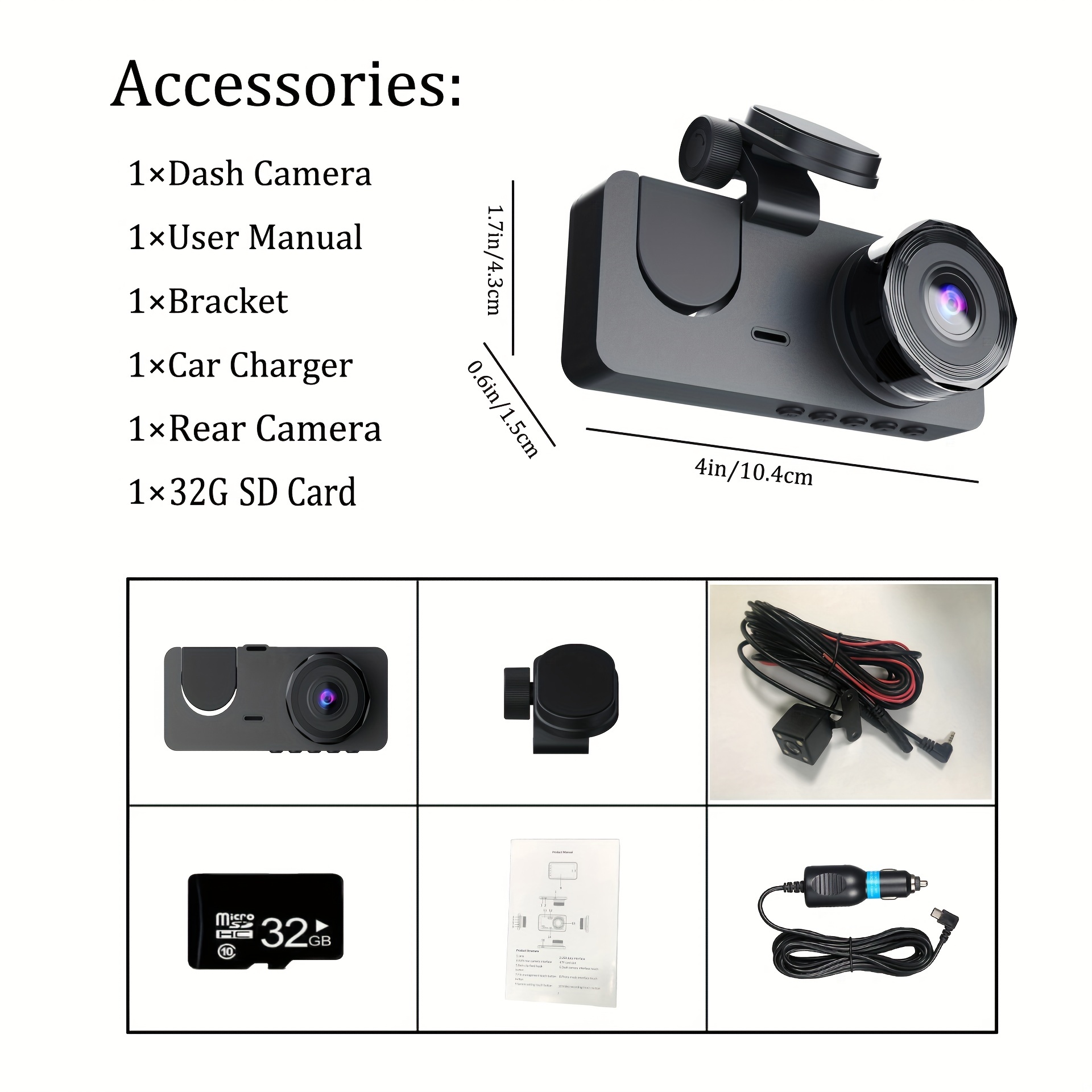 HD Vehicle Dashboard Camera with Accessories