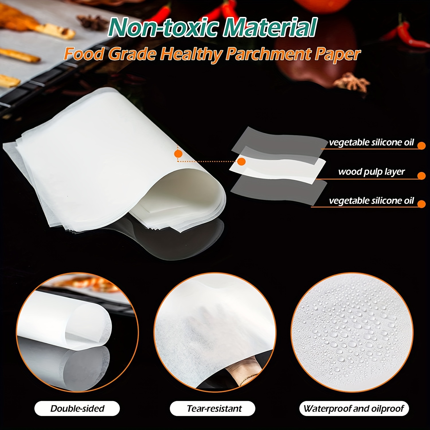 Parchment Paper, Unbleached Parchment Baking Sheets, Precut Parchment Paper,  Non-stick Parchment Paper For Baking Grilling Air Fryer Steaming Bread Cake  Cookie - Temu Croatia
