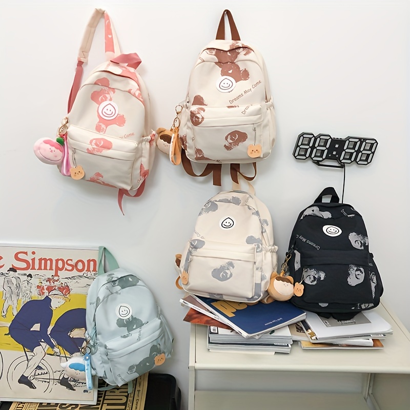 Nylon School Backpack Girls Printed Backpack Bag, Capacity: 10 to