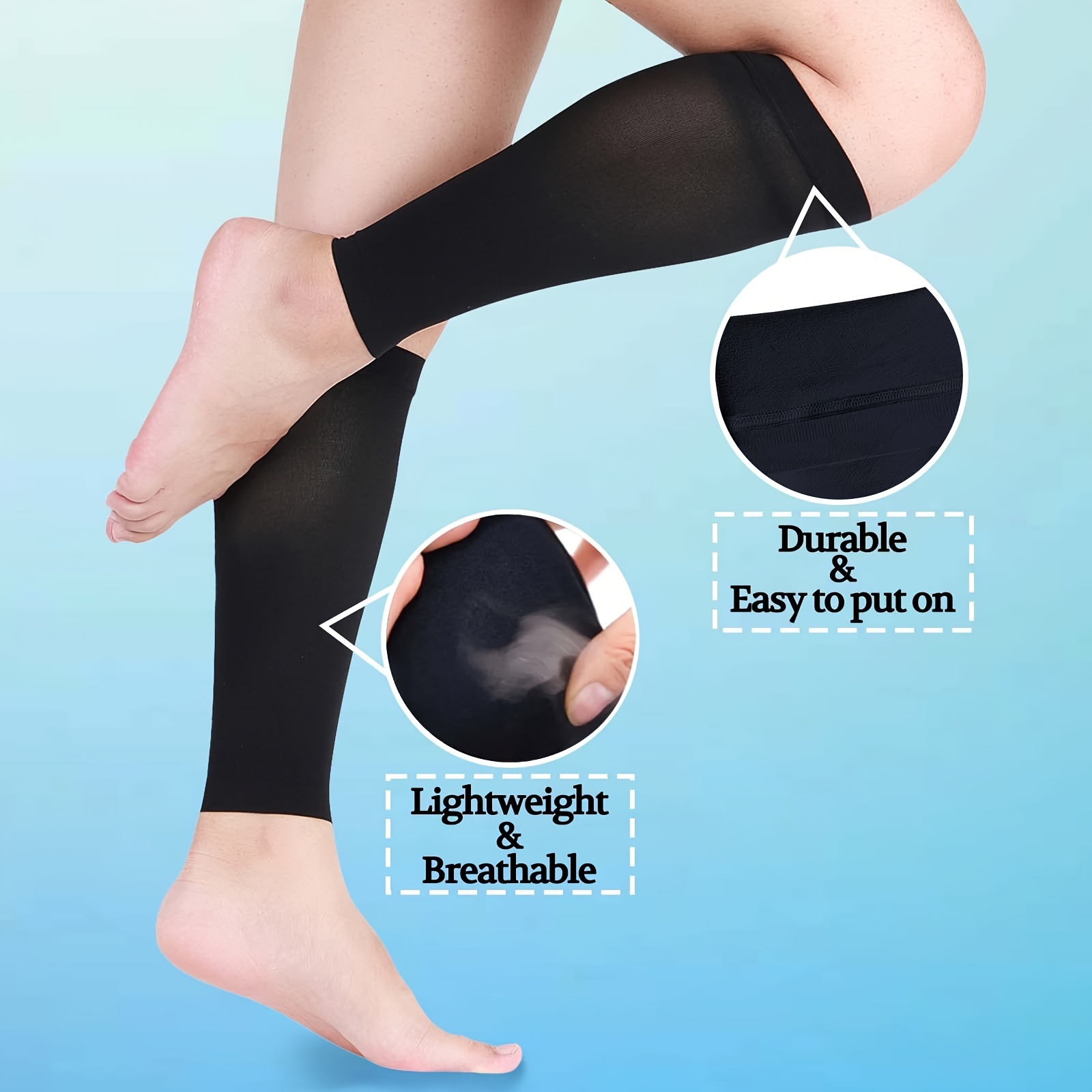 1pc Calf Compression Sleeves - Footless Compression Socks Without