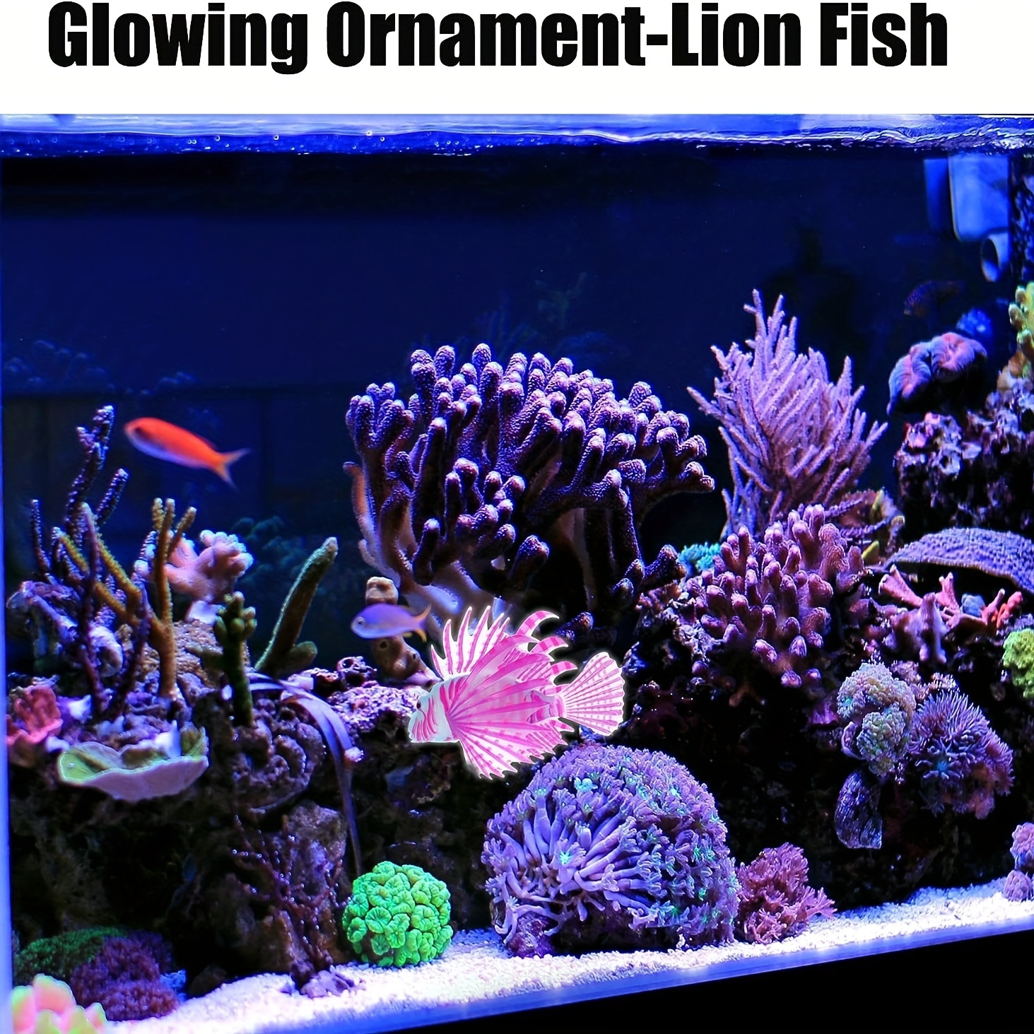 Aquarium Artificiel Lumineux En Forme De Poisson lion 1 - Temu France