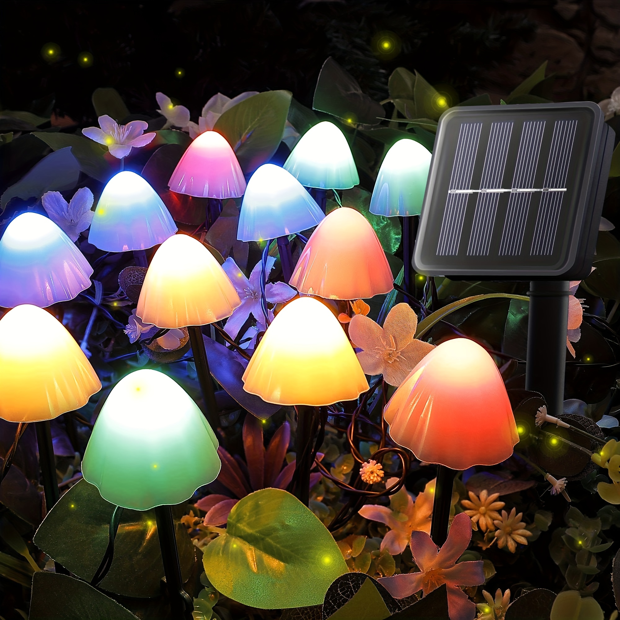 Mushroom store landscape lights