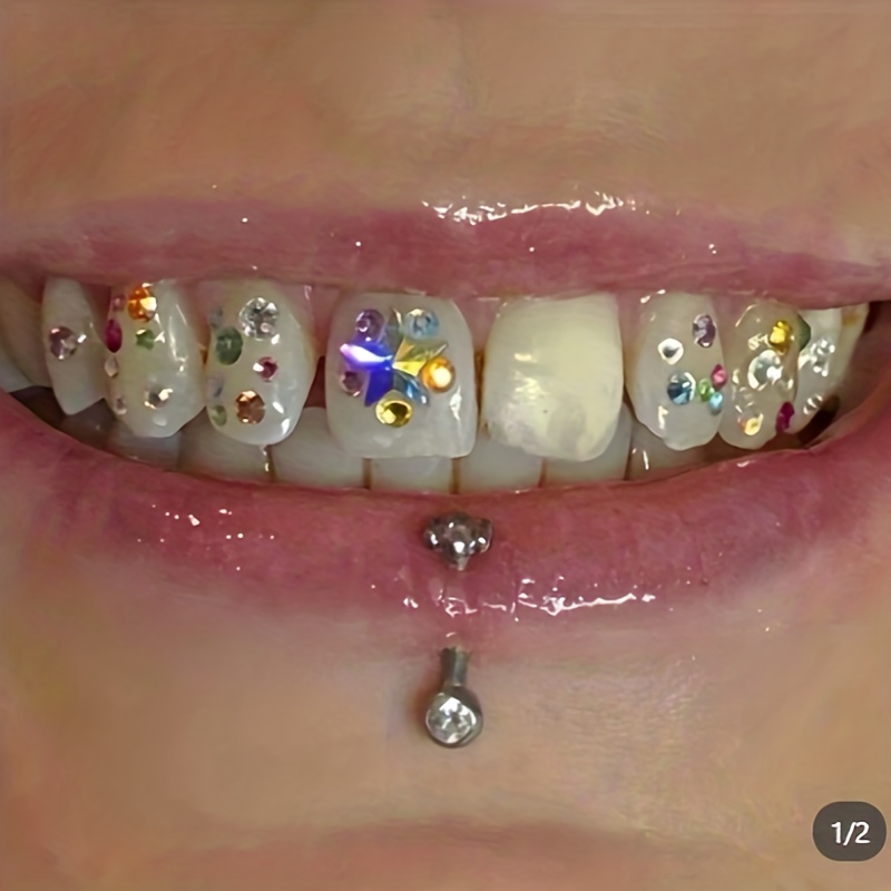 3d English Letters Tooth Gems Kit Teeth Jewelry Super - Temu