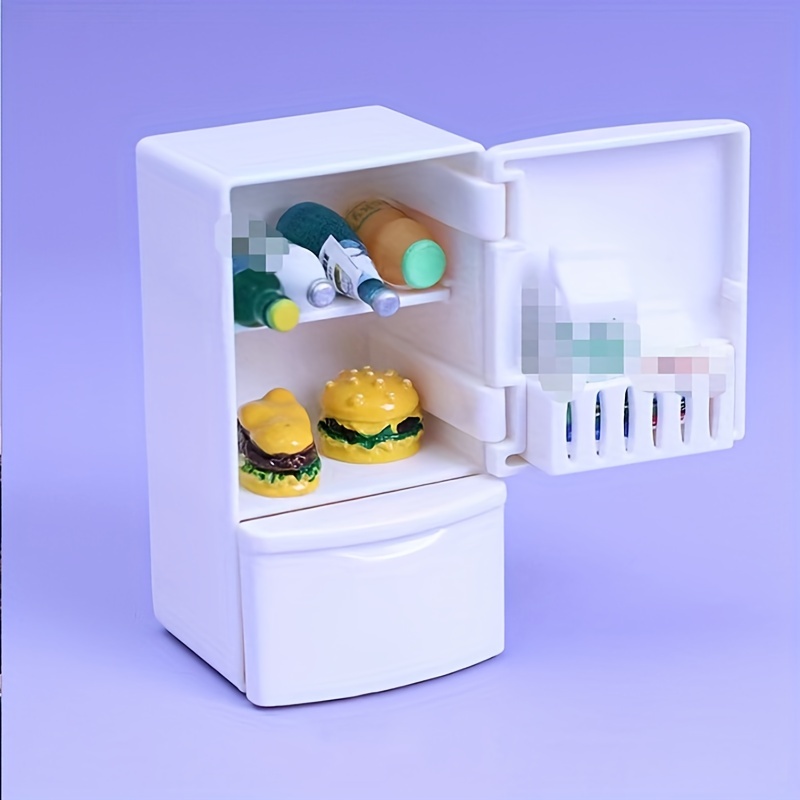 Retro Miniature Kitchen Plastic Fridge Refrigerator Freezer For