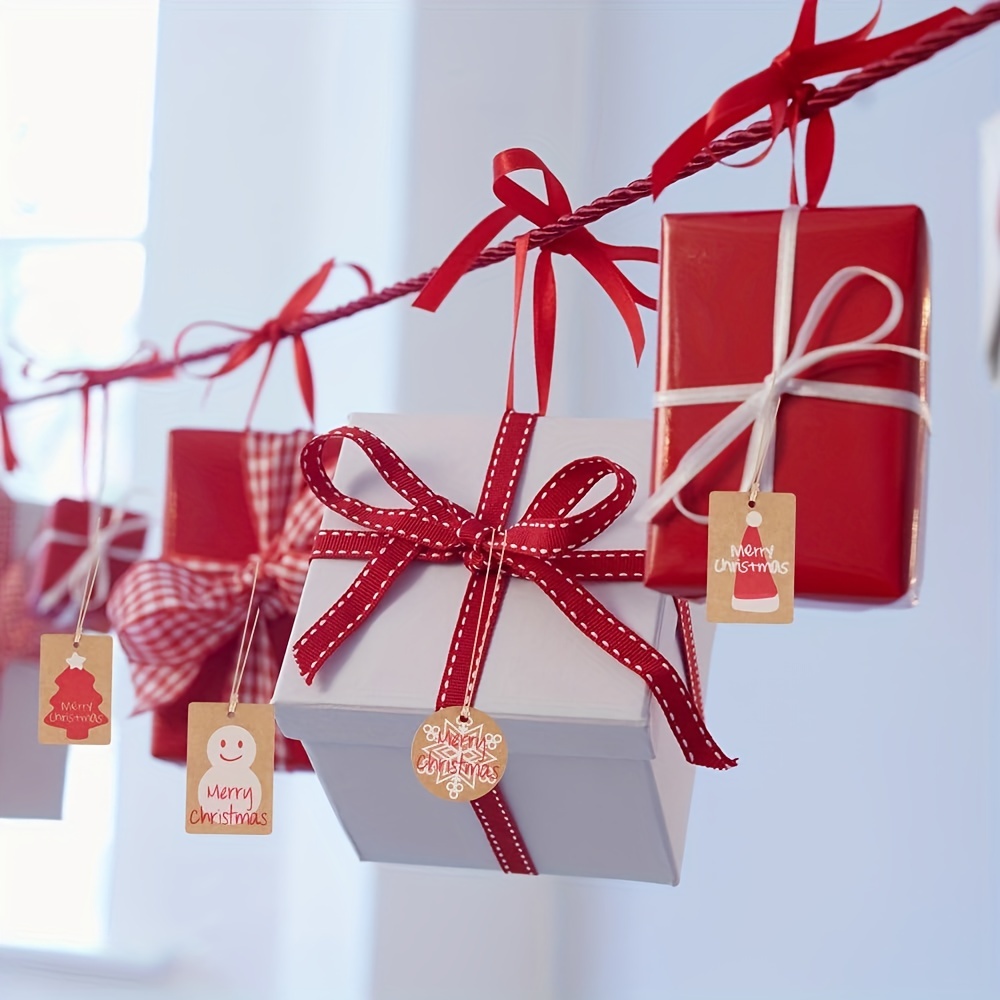 Brown Kraft Paper Christmas Gift Tags With Twine String - Temu