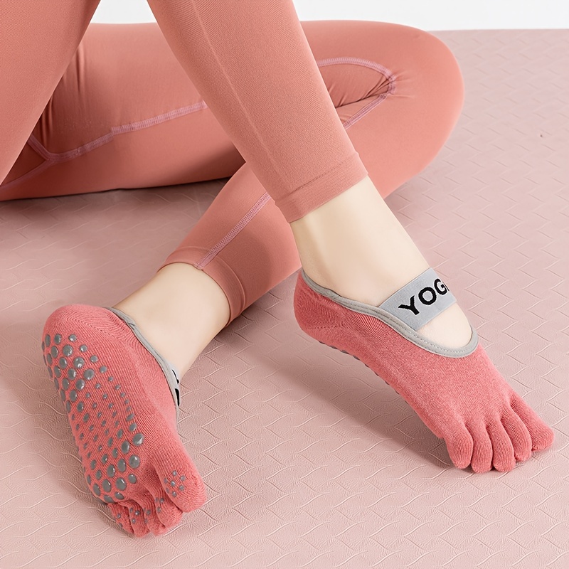 Five toe Split Yoga Socks Women Silicone Non slip Pilates - Temu