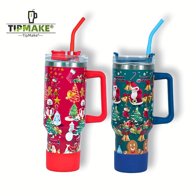 Christmas Pattern Water Bottle Portable Creative Car Tumbler - Temu