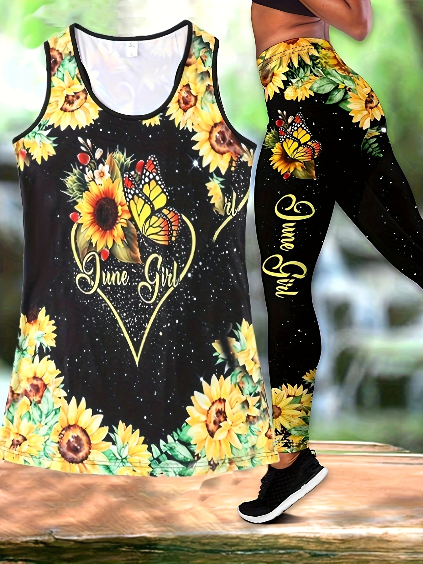 Sunflower on sale print leggings