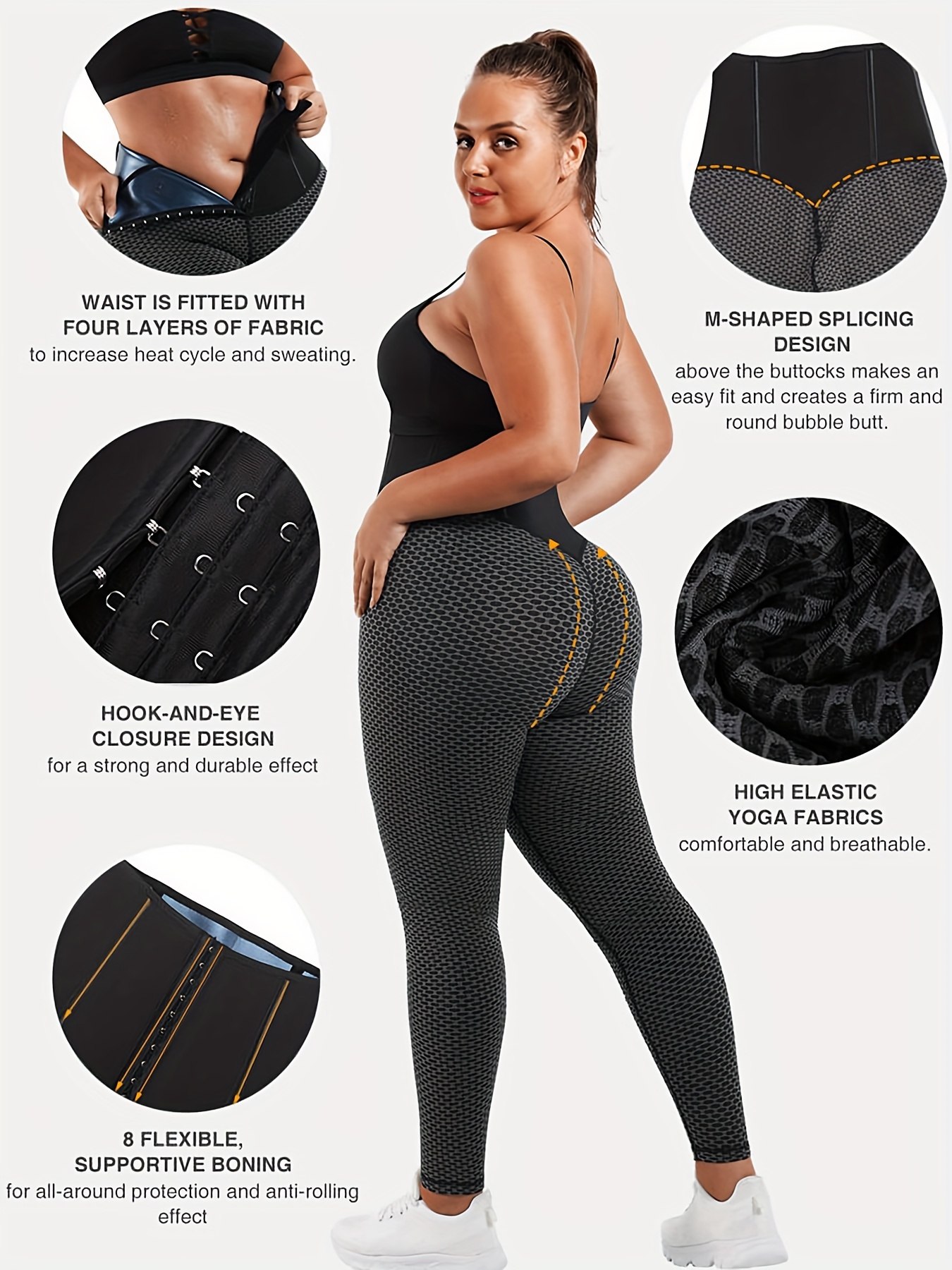 Front Buckle Shaping Pants Tummy Control Compression Butt - Temu