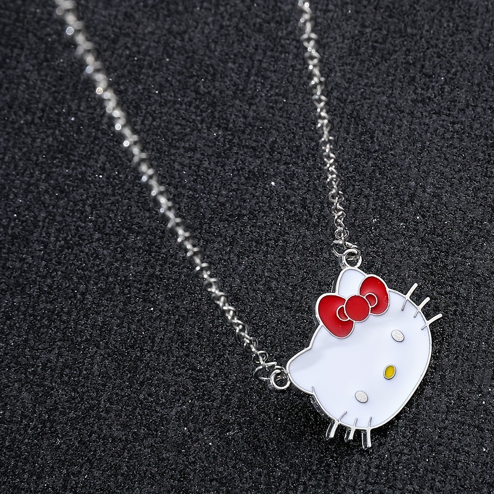 1pc Y2K Jewelry Cute Openable Sanrio Hello Kitty Cat Pendant Necklace For  Girls, Student, Birthday Gifts