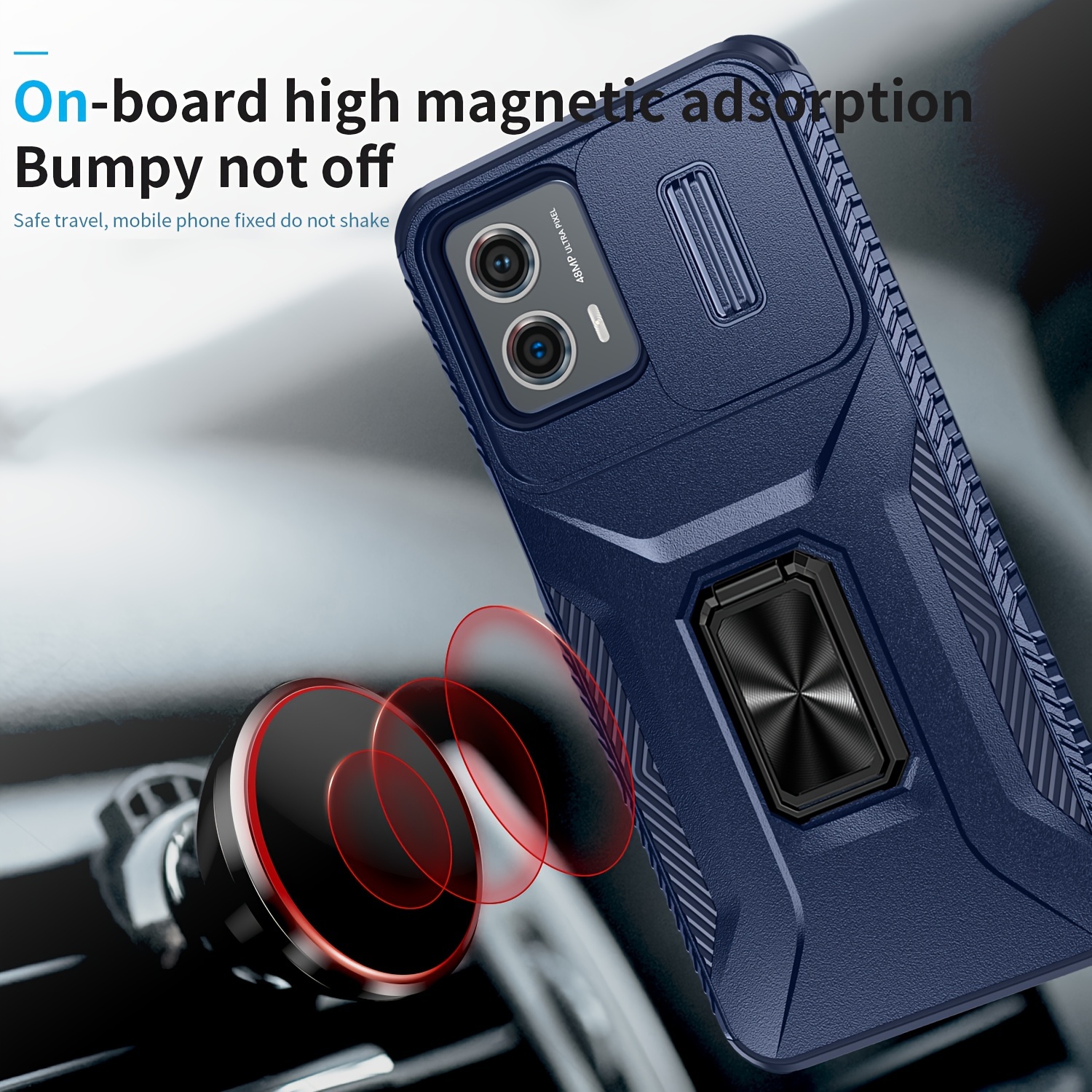 Moto G73 5G Case Support Ring and The ns Protector - Dealy