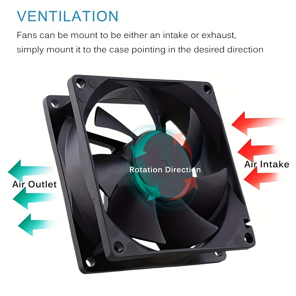 Ventilateur D'ordinateur Silencieux 12V, 80mm, 90mm, 120mm, Refroidisseur  De Processeur, Radiateur De Refroidissement, Ventilateur D'ordinateur  Silencieux - Temu France