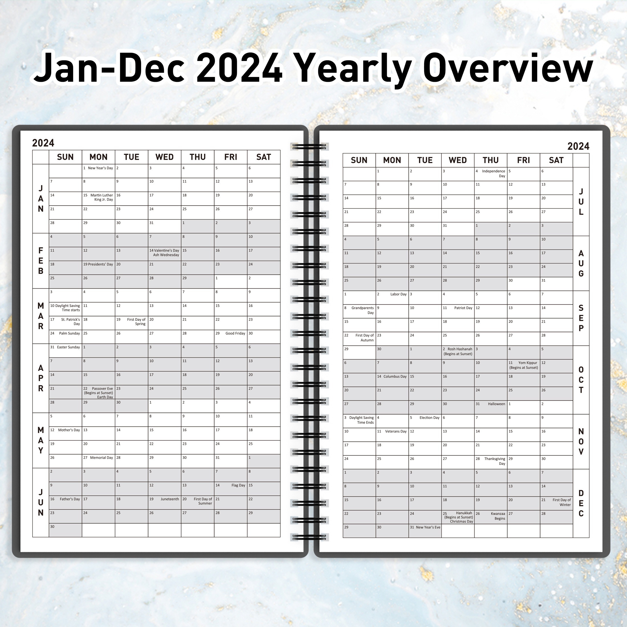 Planner 2024 Planner/calendar 2024 Jan.2024 Dec.2024 2024 - Temu