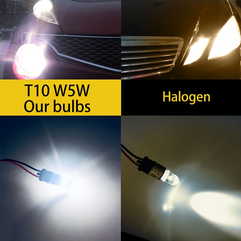Comprar 10 Uds bombilla LED COB para coche T10 W5W luz de señal