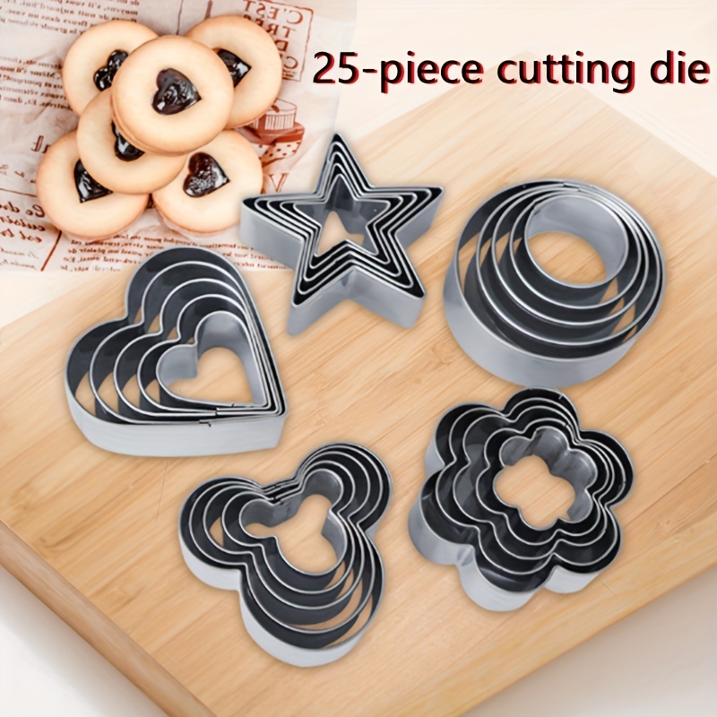 New Cartoon Cookie Cutter Set -8 Piece - Stamped Embossed Molds for Cake  Kids Birthday Party（A Size）