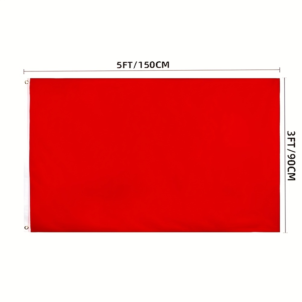 3x5fts Solid Color Flag Plain Black White Red Yellow Green - Temu