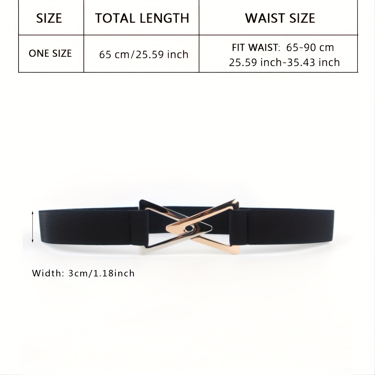 Metal Buckle Elastic Wide Decorative Waist Belt Ladies Fashion Dress Belt  Buckle