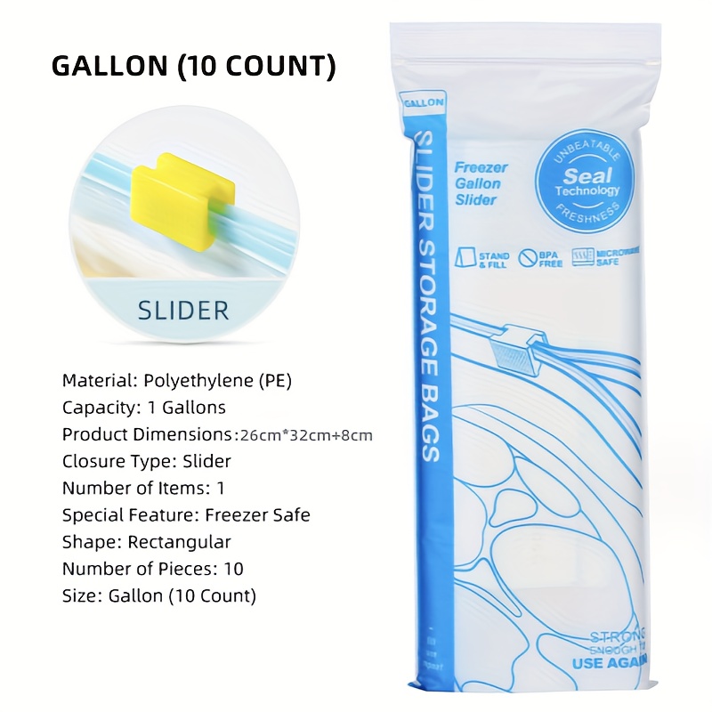 1-Gallon Slider Storage Bags, 46-Count