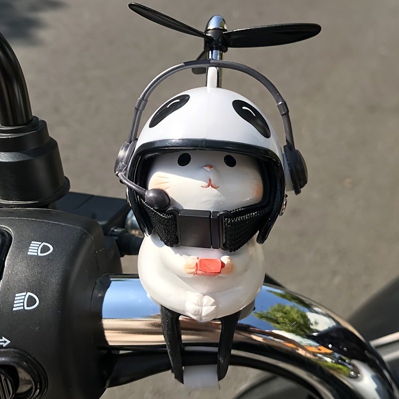 wolpin Bicycle Decor for Bike Car Dashboard Cute Cat with Helmet and Fan Car  Interior Decoration Accessories Desk Decoration, Bicycle, Acrylonitrile  Butadiene Styrene : : Car & Motorbike