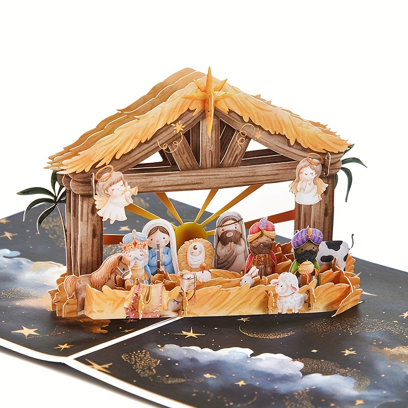 1pc Vintage Christmas Nativity In Manger Cubiertas Buzón - Temu