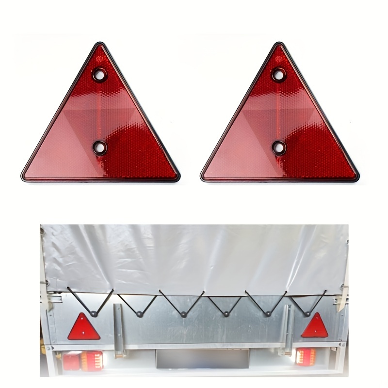 2 Stück Rote Anhänger-dreiecksreflektoren Reflektierende Dreiecke Für  Torpfosten Rückseitige Warnreflektoren Geeignet Für Traktoren - Industrie &  Handel - Temu Germany