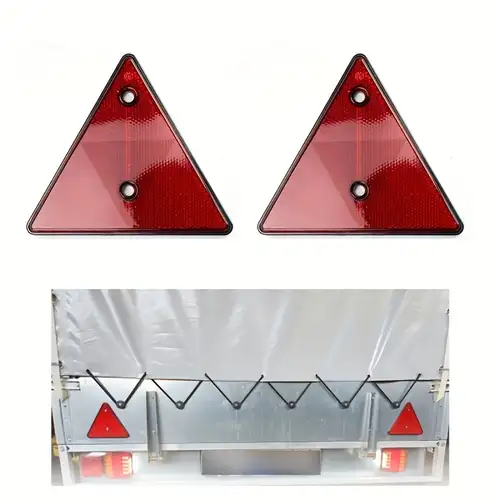 2 Stück Rote Anhänger-dreiecksreflektoren Reflektierende Dreiecke Für  Torpfosten Rückseitige Warnreflektoren Geeignet Für Traktoren - Industrie &  Handel - Temu Germany