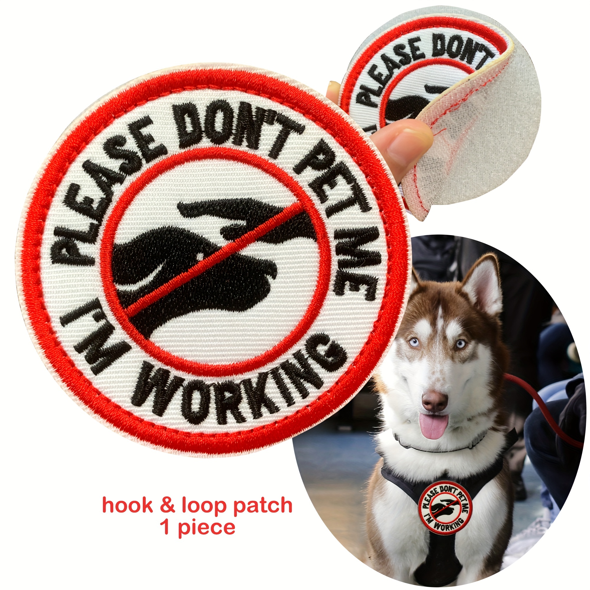 Pet Hook And Loop Embroidered Patch do Not Pet I Don't Bite - Temu