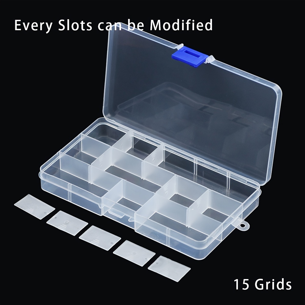 10 15 Grids Clear Adjustable Storage Box Cool Stuff Jewelry - Temu