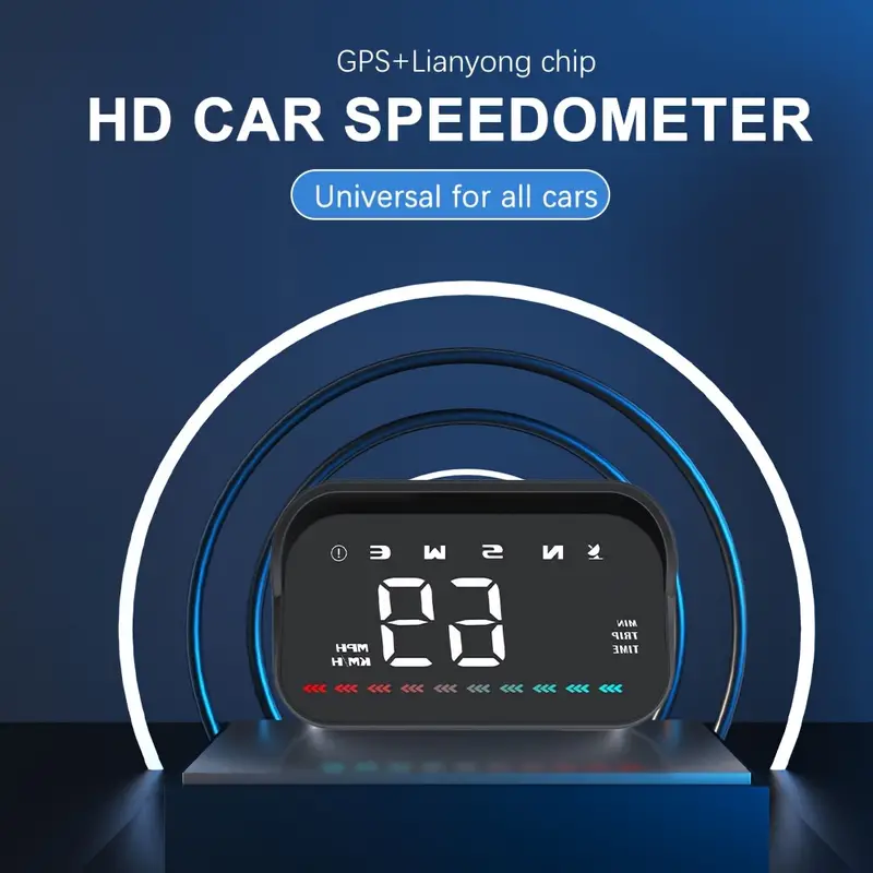 Car Universal Hud Head Display Speeding Alarm Driving Speed - Temu