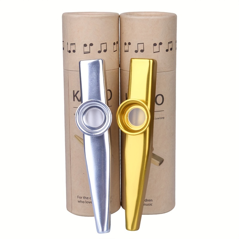 Metal Kazoo Flute Tube Three Flute Membranes Mouth Flute - Temu