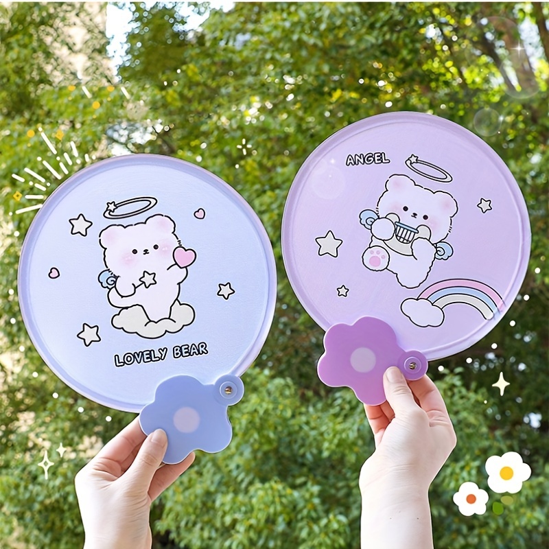 Cartoon Folding Mini Fan, Portable Summer Beach Fan