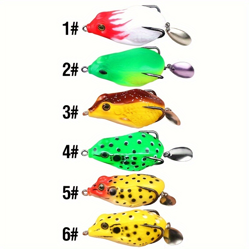 Floating Frog Fishing Lures With Double Sharp - Temu