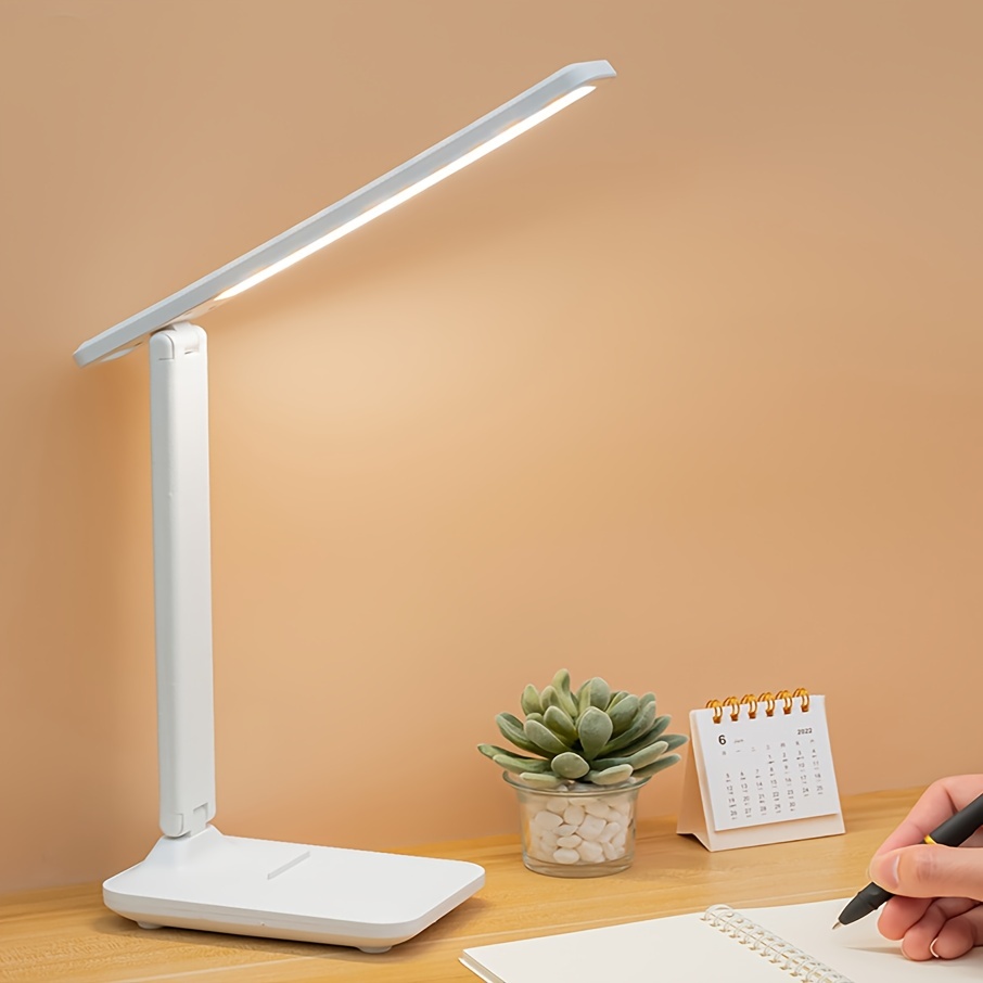 4-in-1 Foldable Table Lamp USB Retractable LED Light Wooden Handle Portable  Lantern Light Touch Control Night Light for Reading