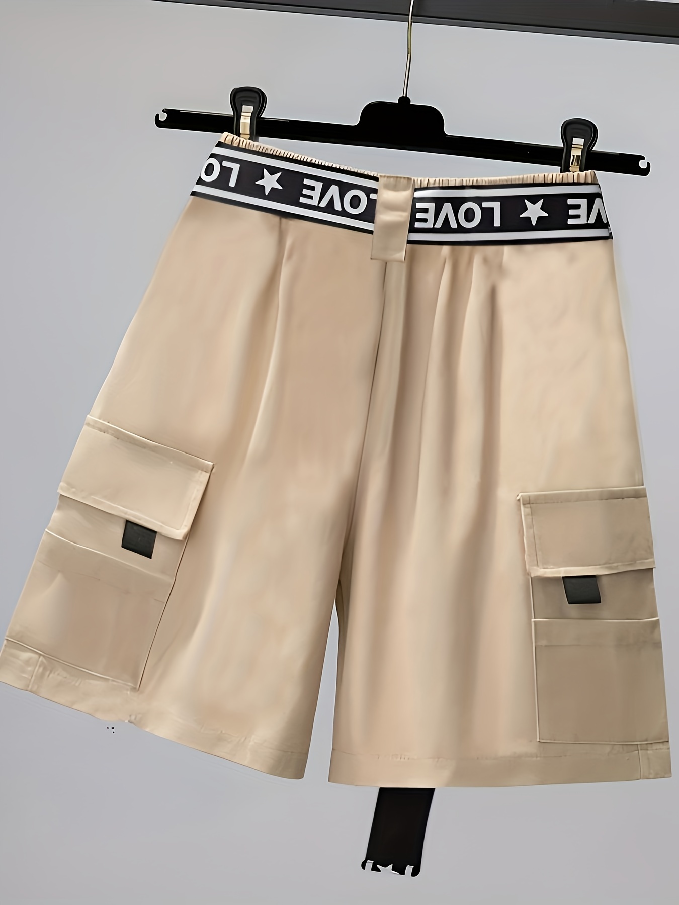 Solid Cargo Shorts Casual Shorts Pockets Summer Women's - Temu