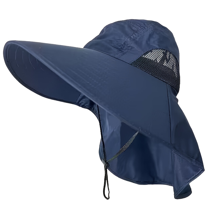 Uv Resistant Wide Brim Unisex Sun Hat Face Protection Neck - Temu Canada