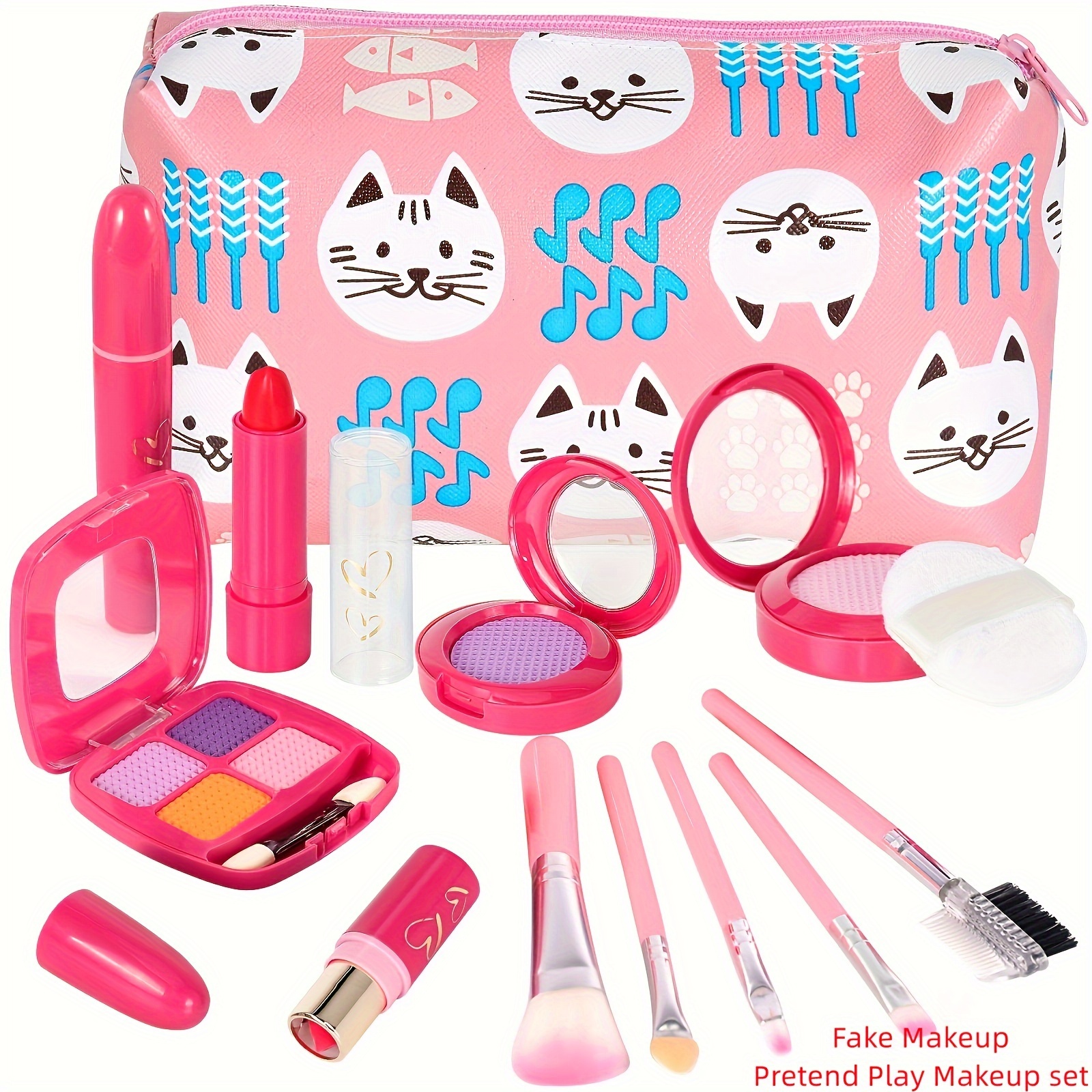 Kit de maquillaje para niños para niñas, maquillaje real para niños, kit de  maquillaje lavable para niños pequeños, juguetes de maquillaje para niñas