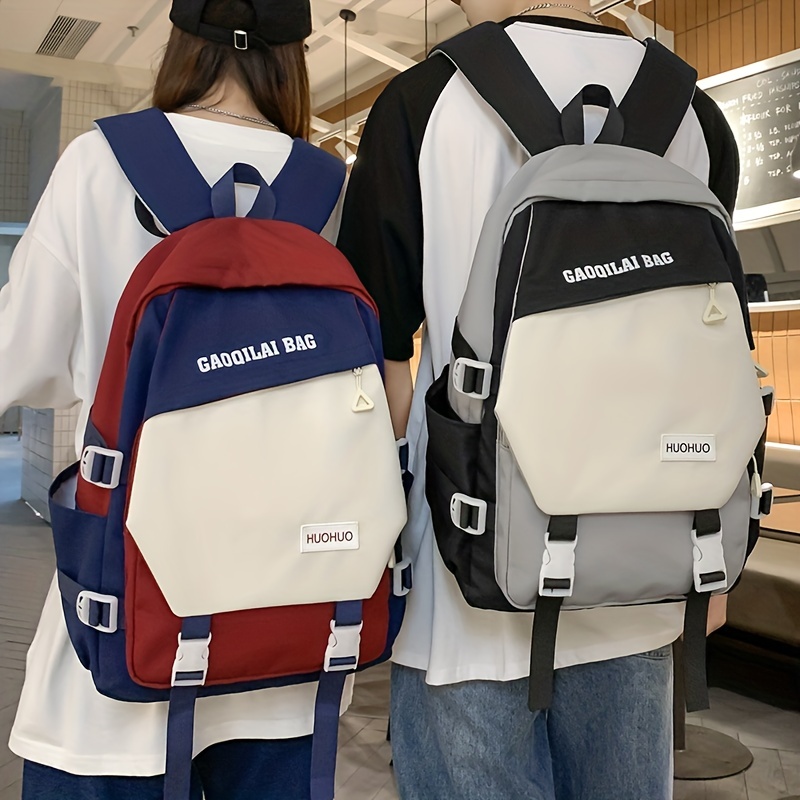 Unique High School Rucksack Student Bag Contrast Color Large