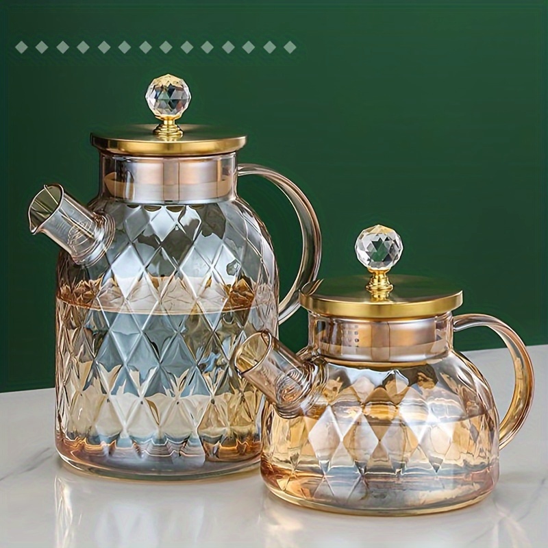 Flower Shaped Glass Teapot Heat Resistant High Borosilicate - Temu