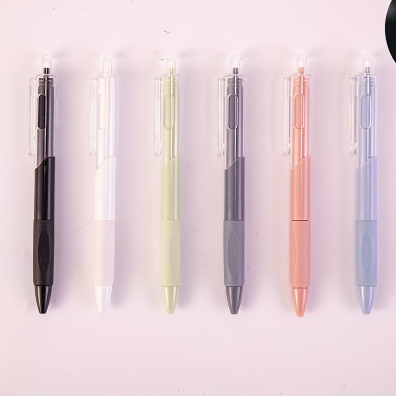 Zre 6pcs Black Gel Pens 0 5mm Pens Fine Point Smooth Writing Pens  Retractable Fine Tip