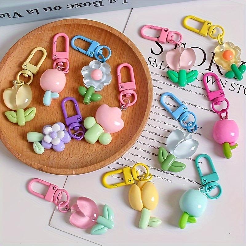 Cute Initial Keychain A-z Letter Sparkly Glitter Key Chain Premium Bag  Charm Keychain Accessories (h,4pcs)