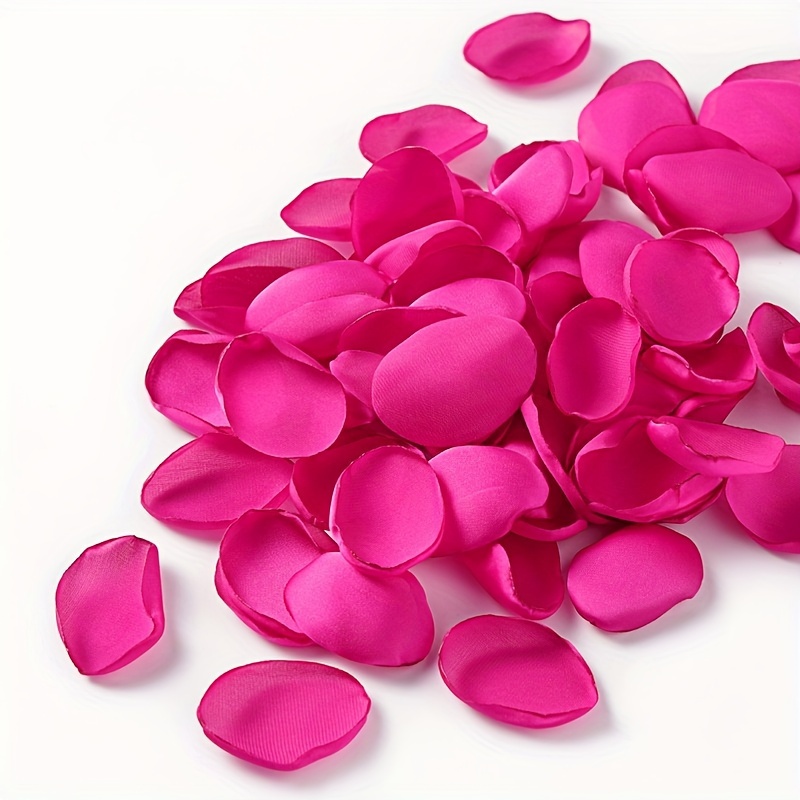 100Pcs Rose Petals Silk Artificial Flower Petal Satin Wedding Throw  Confetti Valentines Day Room Decoration Anniversary Decor