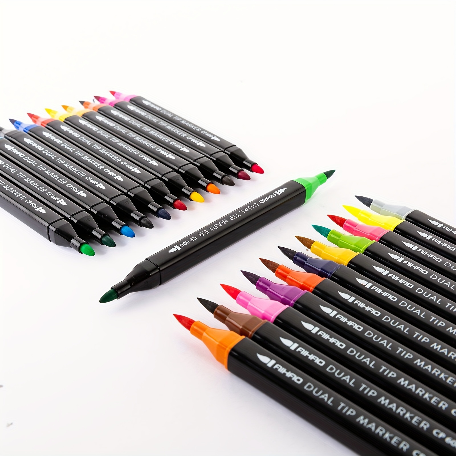 Ccfoud Dual Brush Markers Pens, 120 Colors Dual Tip Art Markers