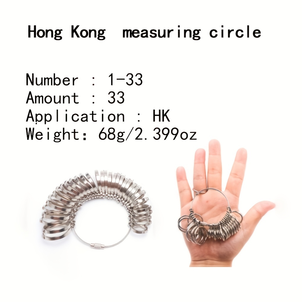 Ring Sizer Uk/us/eu/hk Ring Measurement Tool Sizes Women Men Ring Size  Measure Finger Ring Gauge Kit - Temu Japan
