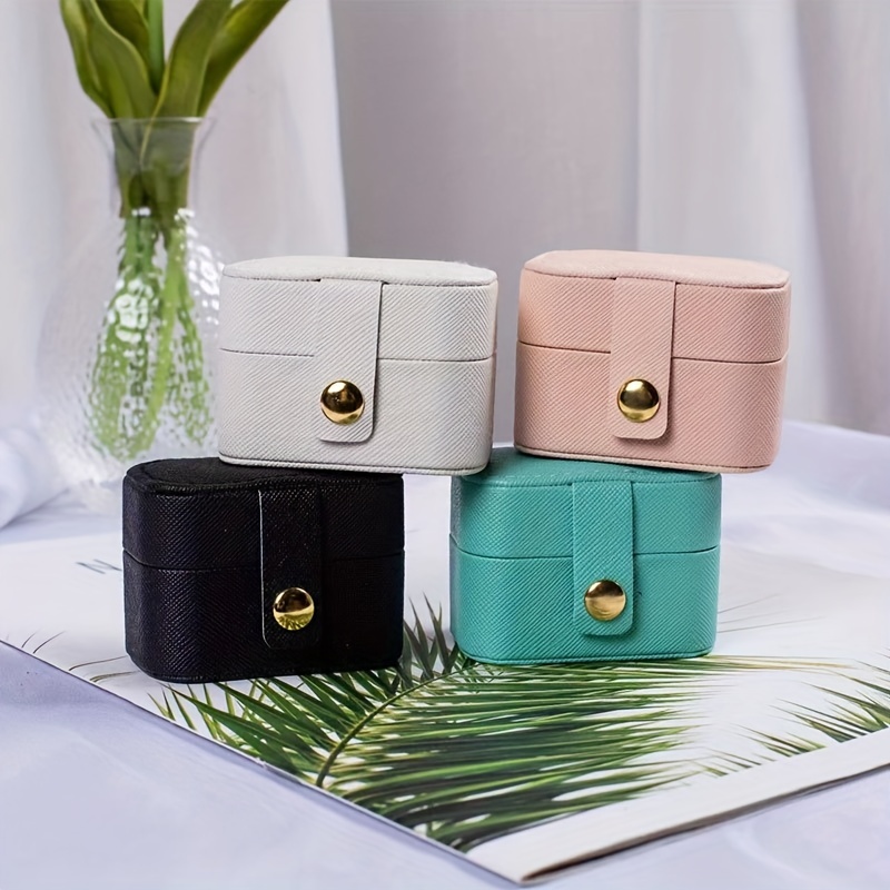 Mini Pink Ring Storage Box With Grids