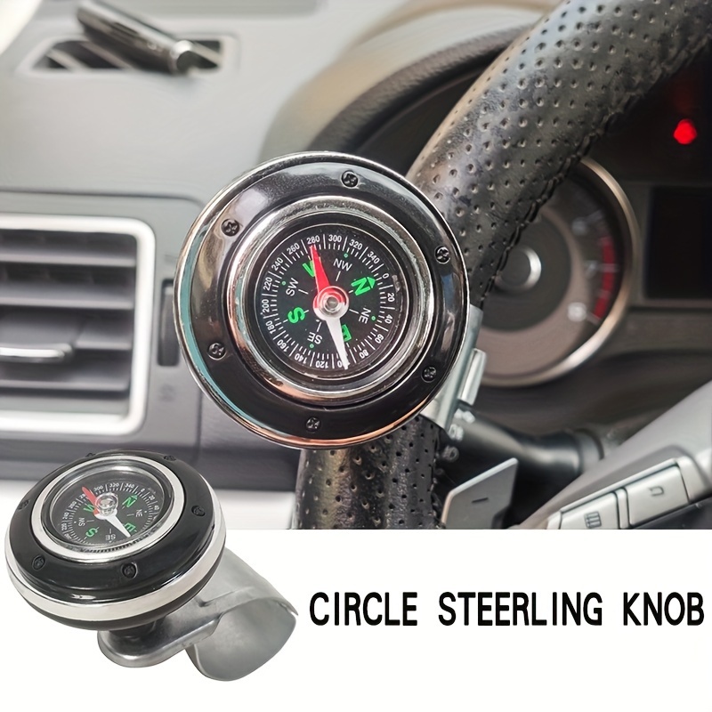 Car Steering Wheel Spinner Knob, Lenkrad-booster-knopf Mit Kompass